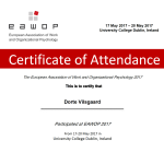 Deltagelse i EAWOP konference